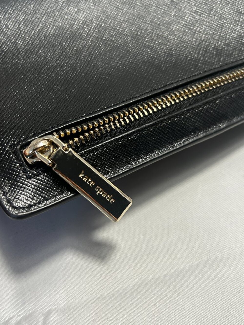 Kate Spade New York ID, Card and Bill Holder Wallet, Black Saffiano Leather - Picture 8 of 8